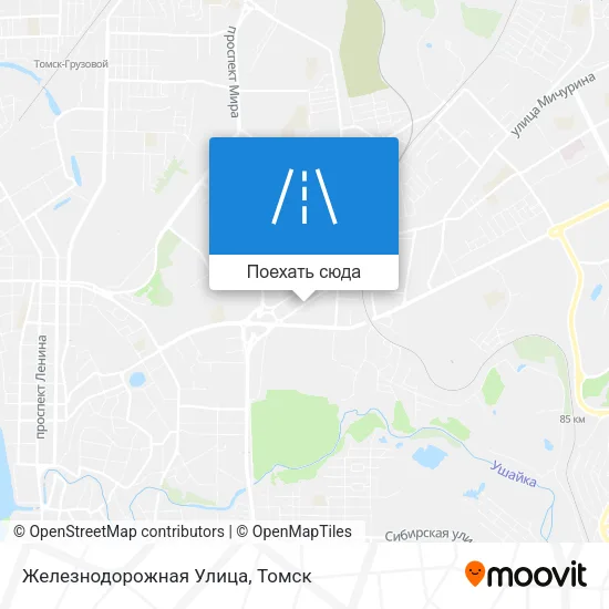 Карта Железнодорожная Улица