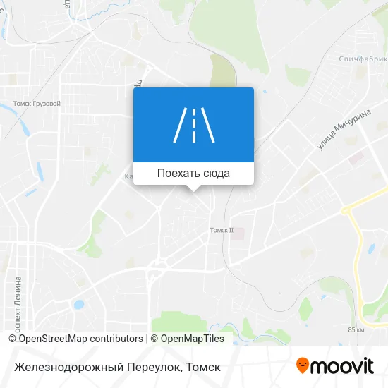 Карта Железнодорожный Переулок