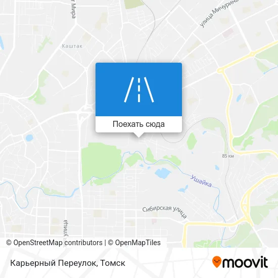 Карта Карьерный Переулок