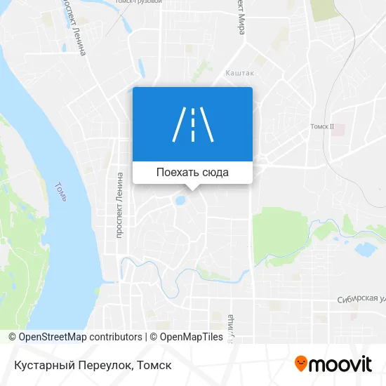 Карта Кустарный Переулок