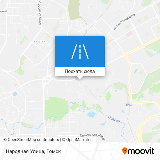 Карта Народная Улица