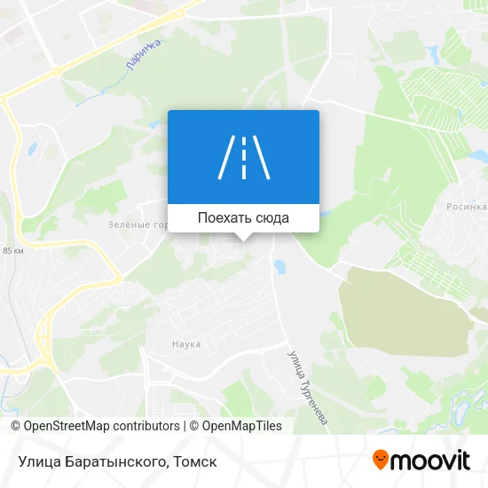 Карта Улица Баратынского