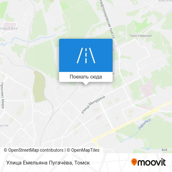 Карта Улица Емельяна Пугачёва