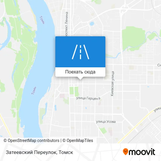 Карта Затеевский Переулок