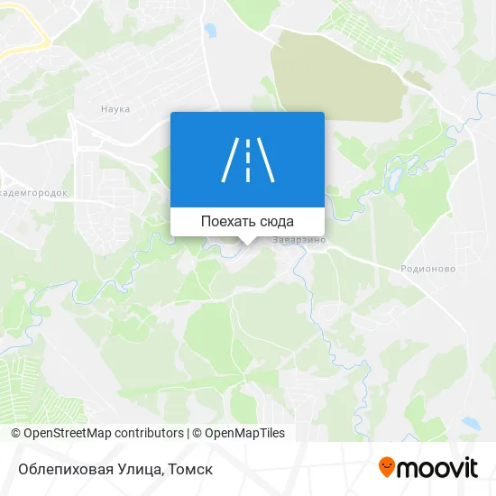 Карта Облепиховая Улица
