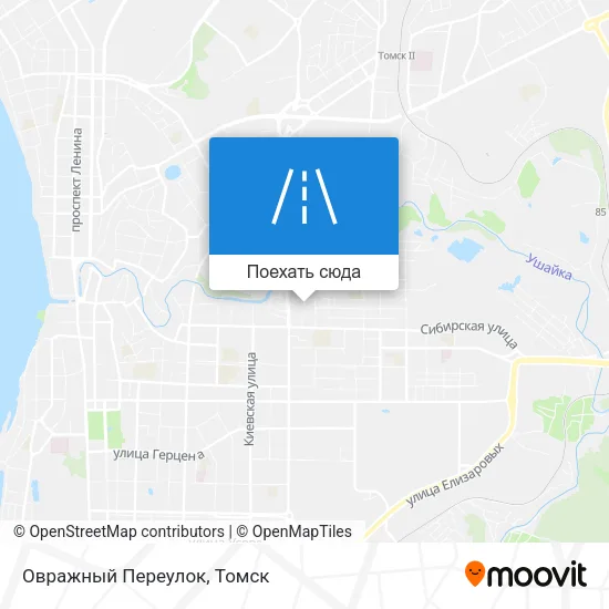 Карта Овражный Переулок