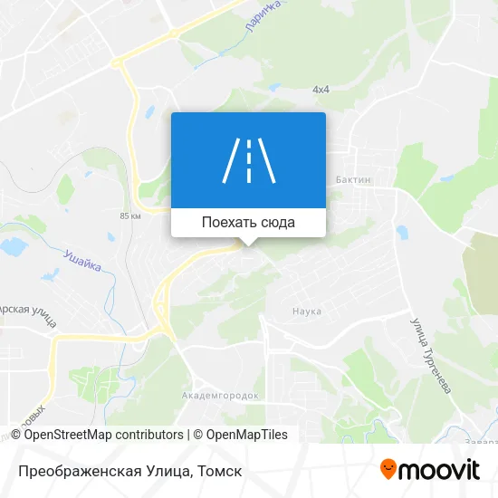 Карта Преображенская Улица