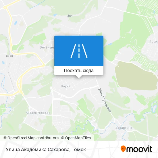 Карта Улица Академика Сахарова