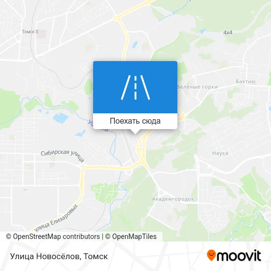 Карта Улица Новосёлов