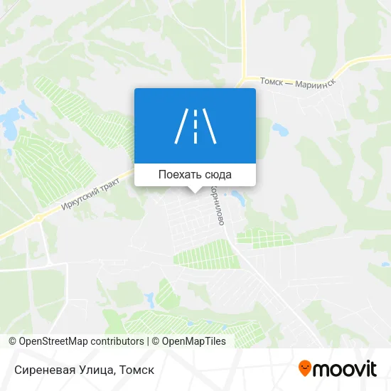Карта Сиреневая Улица