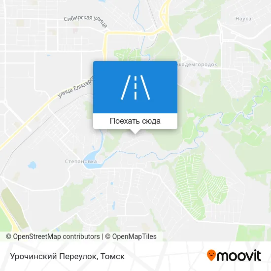 Карта Урочинский Переулок