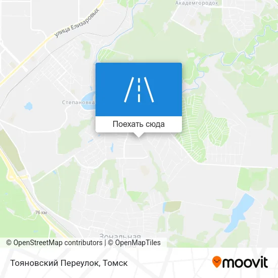 Карта Тояновский Переулок