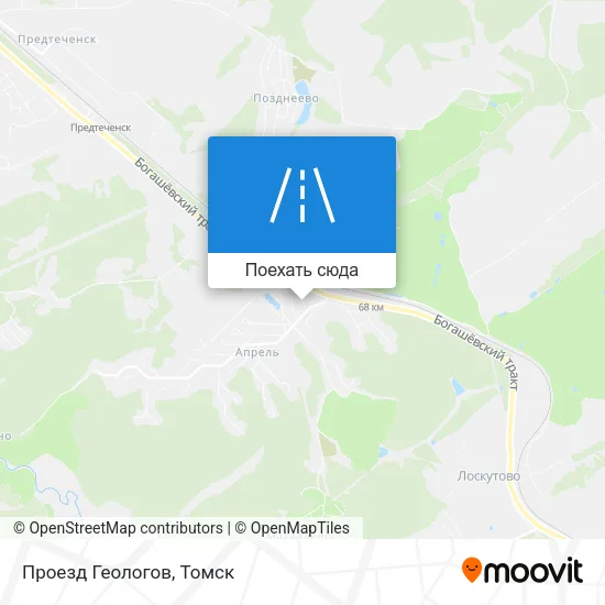 Карта Проезд Геологов