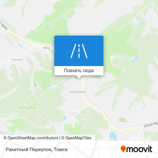 Карта Ракетный Переулок
