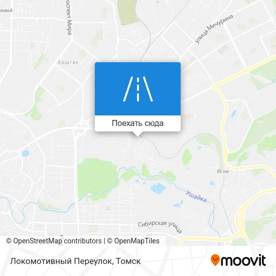 Карта Локомотивный Переулок