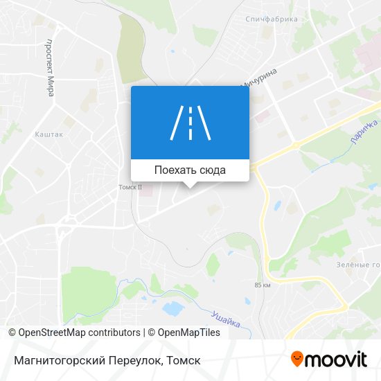 Карта Магнитогорский Переулок