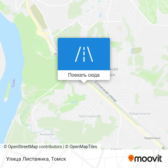 Карта Улица Листвянка