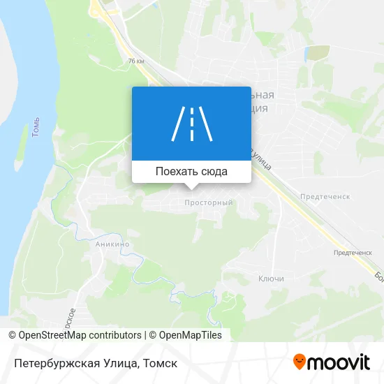 Карта Петербуржская Улица