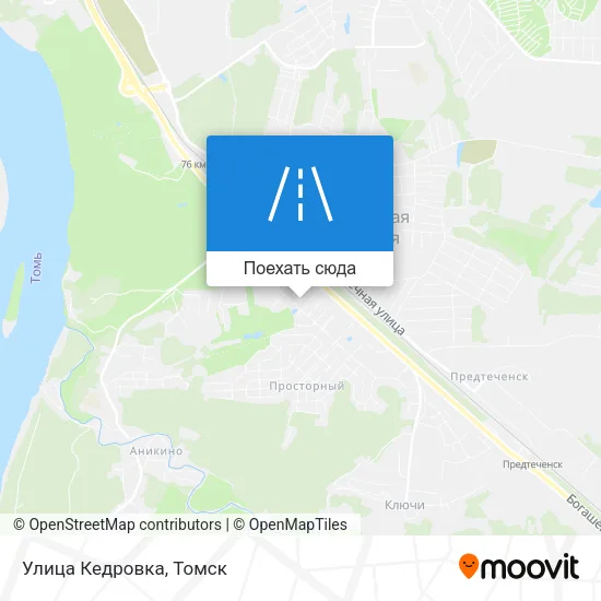 Карта Улица Кедровка