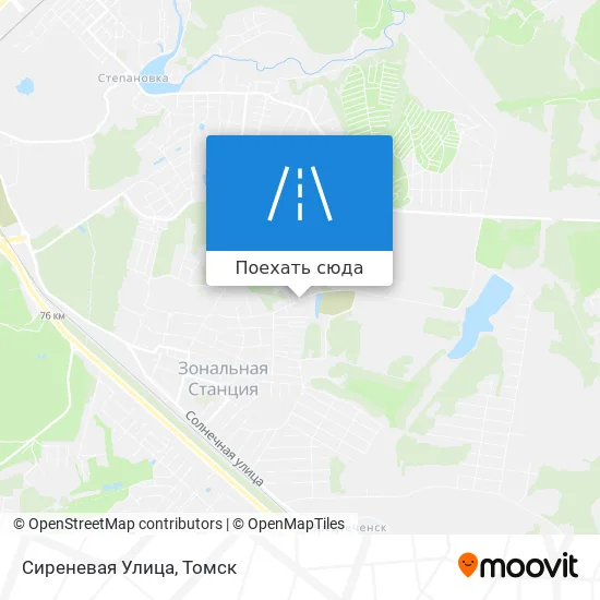 Карта Сиреневая Улица