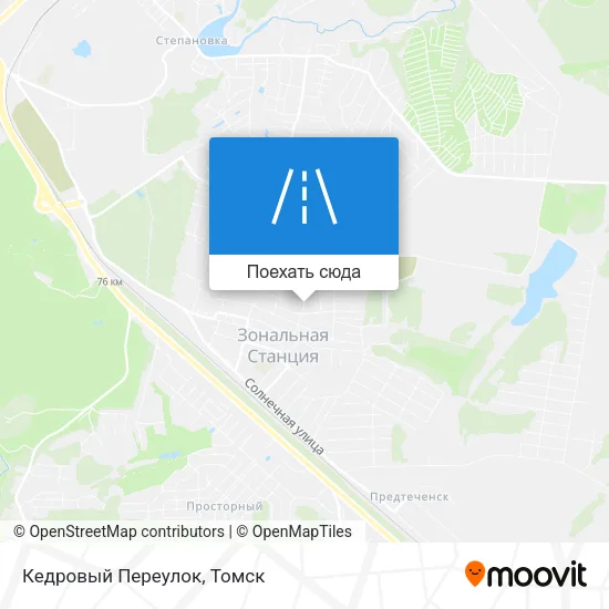 Карта Кедровый Переулок