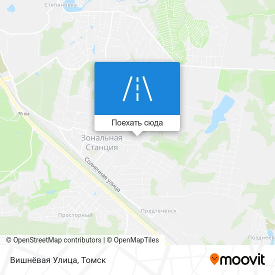 Карта Вишнёвая Улица