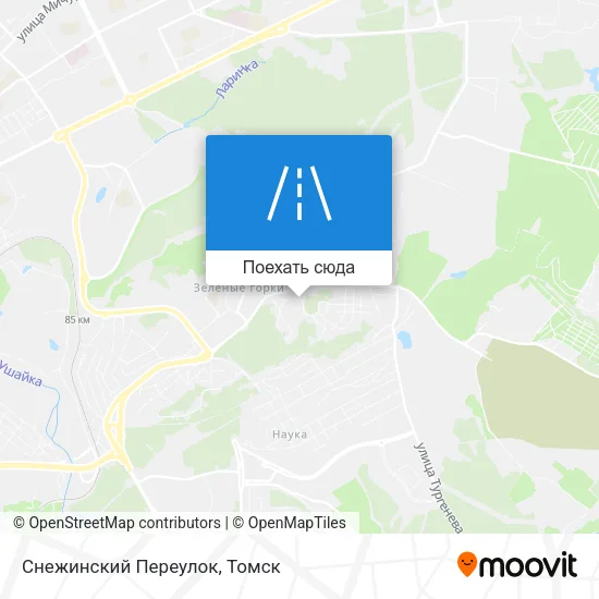 Карта Снежинский Переулок