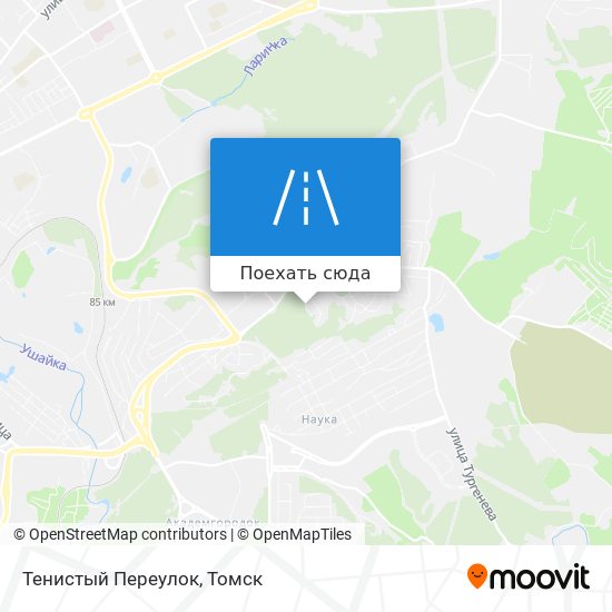 Карта Тенистый Переулок