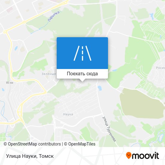 Карта Улица Науки