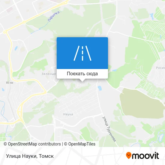 Карта Улица Науки