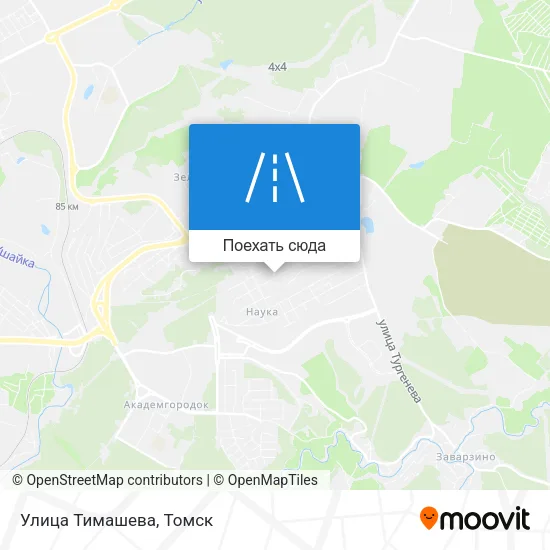 Карта Улица Тимашева