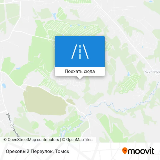 Карта Ореховый Переулок