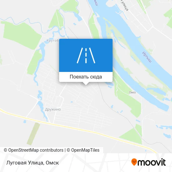 Карта Луговая Улица