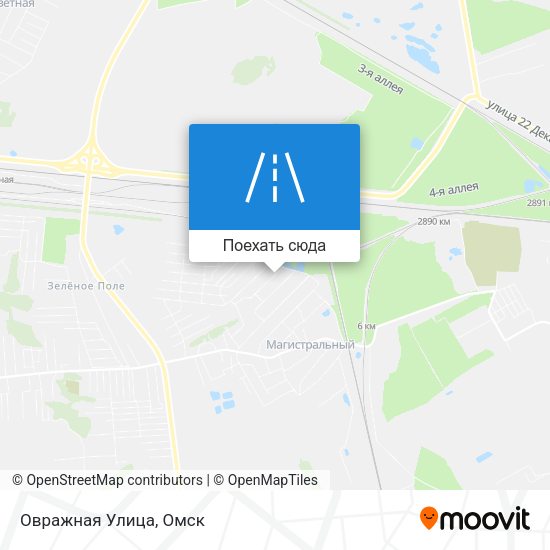 Карта Овражная Улица