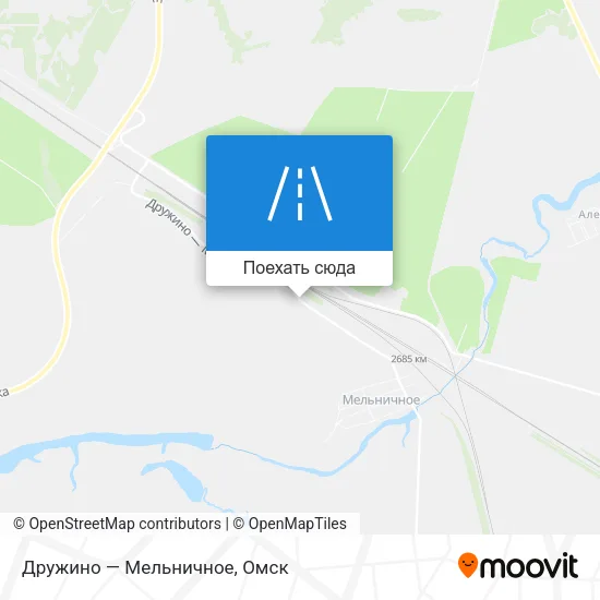Карта Дружино — Мельничное
