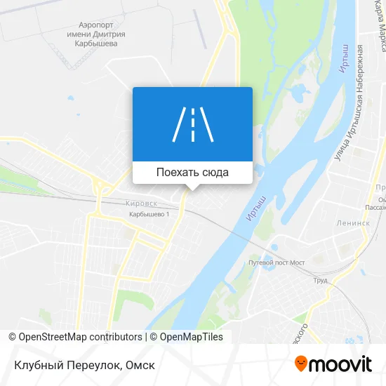 Карта Клубный Переулок