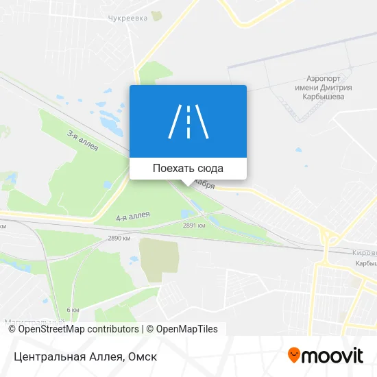 Карта Центральная Аллея