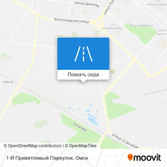 Карта 1-Й Приветливый Переулок