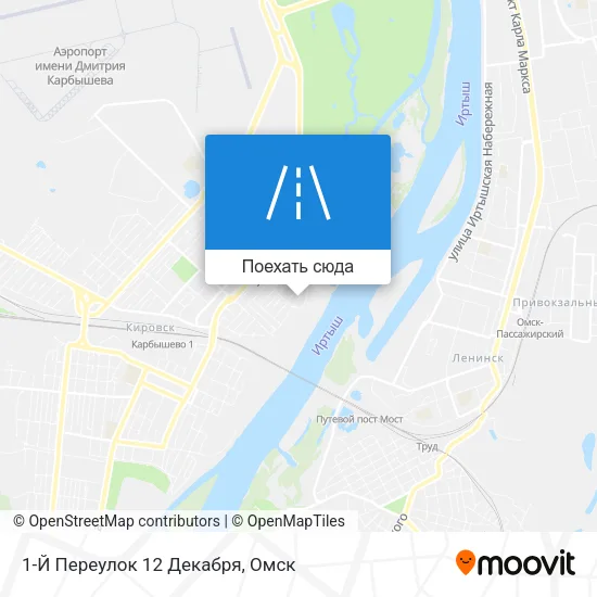 Карта 1-Й Переулок 12 Декабря