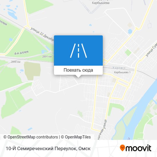 Карта 10-Й Семиреченский Переулок