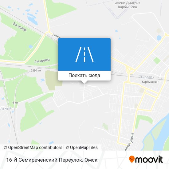 Карта 16-Й Семиреченский Переулок