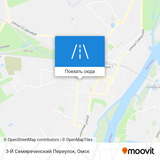 Карта 3-Й Семиреченский Переулок