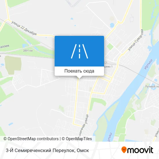 Карта 3-Й Семиреченский Переулок
