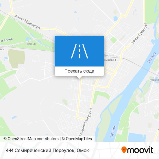 Карта 4-Й Семиреченский Переулок