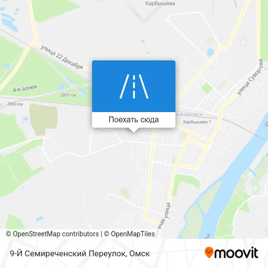 Карта 9-Й Семиреченский Переулок