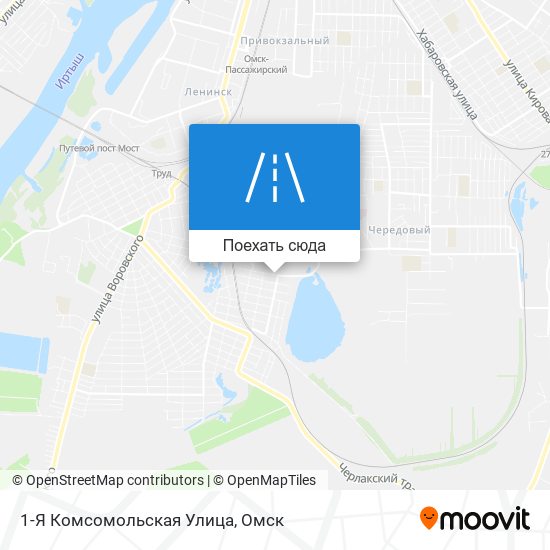 Карта 1-Я Комсомольская Улица