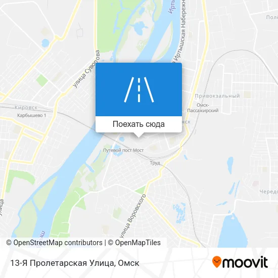 Карта 13-Я Пролетарская Улица