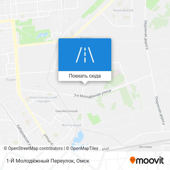 Карта 1-Й Молодёжный Переулок