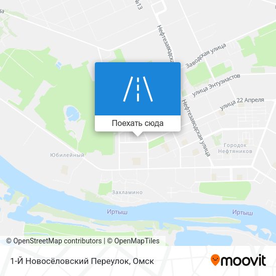 Карта 1-Й Новосёловский Переулок