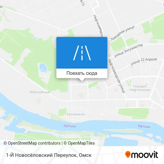 Карта 1-Й Новосёловский Переулок